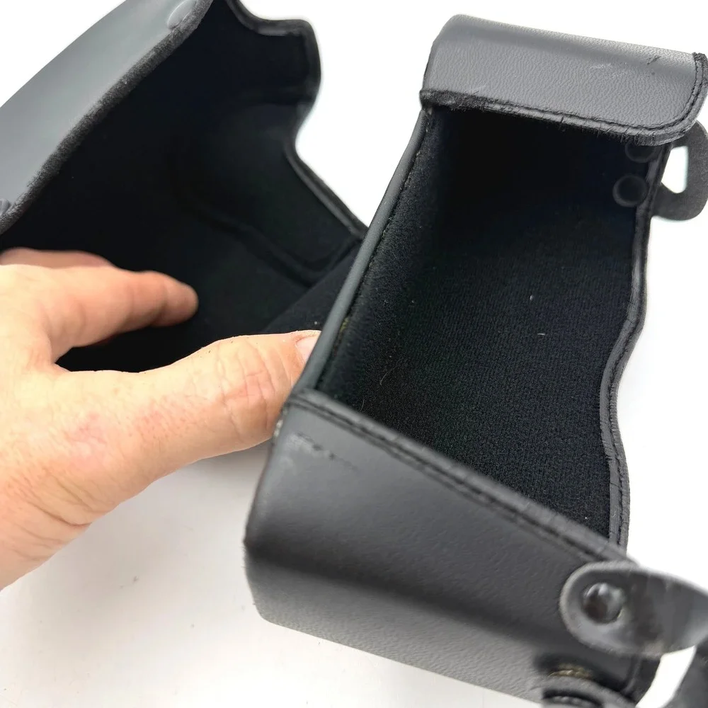 Nishika Camera Case Black Vintage 3D 35mm Faux Leather Snap Closure N8000